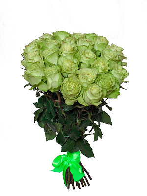 картинка, фото Охапка зеленых Эквадорских роз  от MarketFlowers.ru