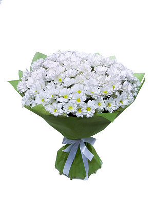 картинка, фото Букет из белых кустовых хризантем  от MarketFlowers.ru